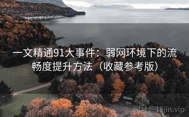一文精通91大事件：弱网环境下的流畅度提升方法（收藏参考版）