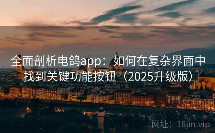 全面剖析电鸽app：如何在复杂界面中找到关键功能按钮（2025升级版）