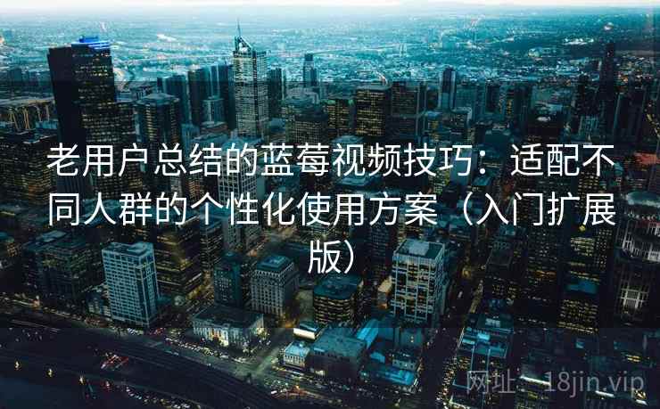老用户总结的蓝莓视频技巧：适配不同人群的个性化使用方案（入门扩展版）