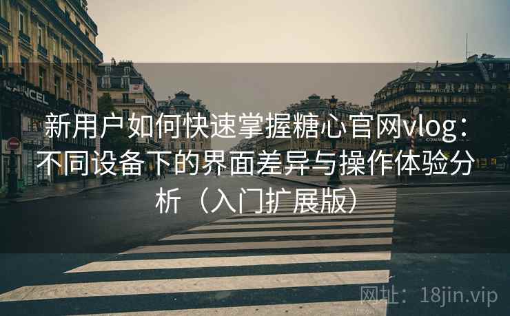 新用户如何快速掌握糖心官网vlog：不同设备下的界面差异与操作体验分析（入门扩展版）