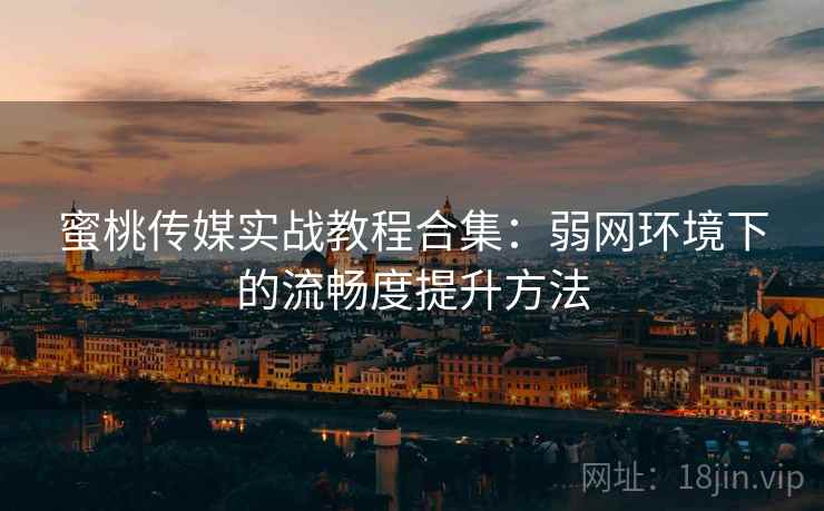 蜜桃传媒实战教程合集：弱网环境下的流畅度提升方法