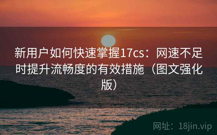 新用户如何快速掌握17cs：网速不足时提升流畅度的有效措施（图文强化版）