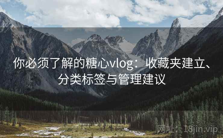 你必须了解的糖心vlog：收藏夹建立、分类标签与管理建议