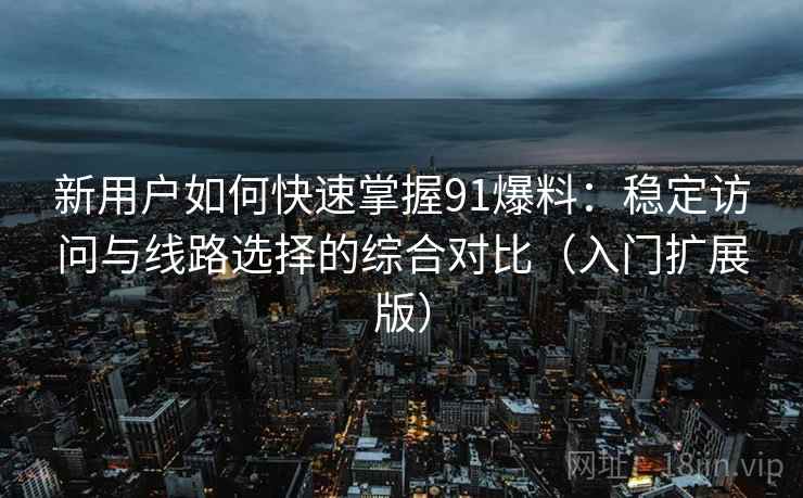 新用户如何快速掌握91爆料:稳定访问与线路选择的综合对比(入门扩展版) 新用户如何快速掌握91爆料:稳定访问与线路选择的综合对比(入门扩展版)