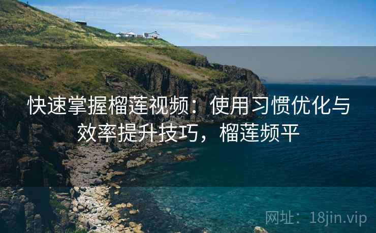 快速掌握榴莲视频：使用习惯优化与效率提升技巧，榴莲频平