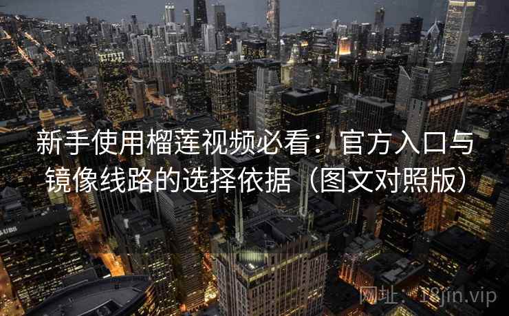 新手使用榴莲视频必看：官方入口与镜像线路的选择依据（图文对照版）