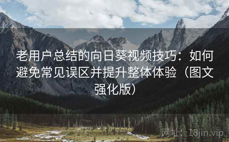 老用户总结的向日葵视频技巧：如何避免常见误区并提升整体体验（图文强化版）