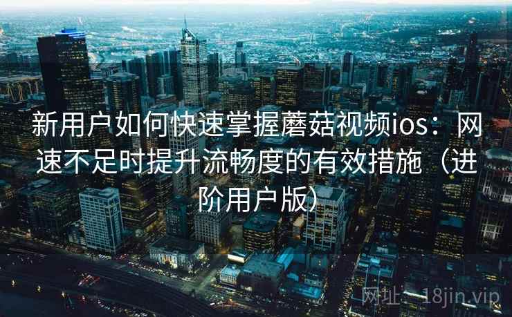 新用户如何快速掌握蘑菇视频ios：网速不足时提升流畅度的有效措施（进阶用户版）