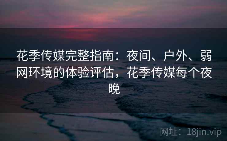 花季传媒完整指南：夜间、户外、弱网环境的体验评估，花季传媒每个夜晚