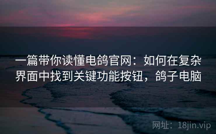 一篇带你读懂电鸽官网:如何在复杂界面中找到关键功能按钮,鸽子电脑 一篇带你读懂电鸽官网:如何在复杂界面中找到关键功能按钮,鸽子电脑